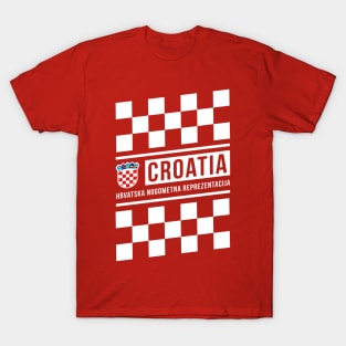 Croatia National Team Checkered Home Jersey Style T-Shirt